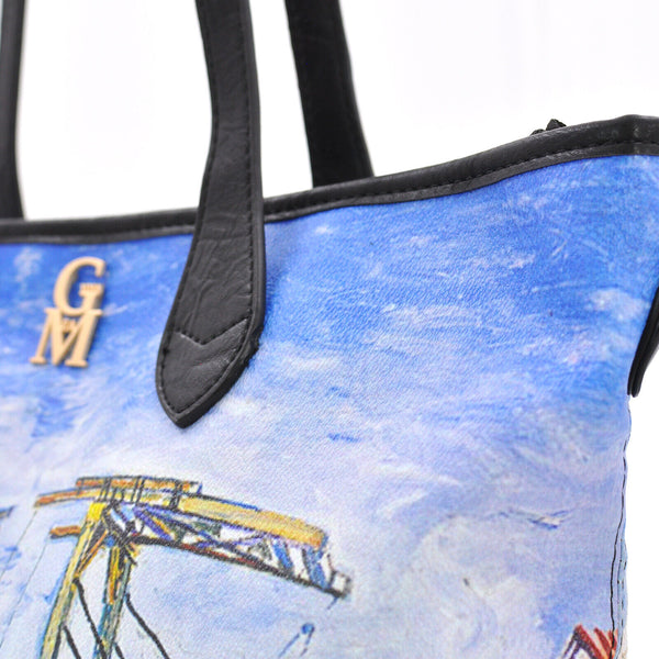 Borsa shopping dipinto stampa opera d'arte Il ponte di Langlois van Gogh nuovo