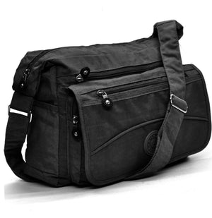 DIRRONA Borsa Donna Multitasche Nylon Impermeabile - Tracolla, 24x15x26 Cm, Grigio - Foto 8