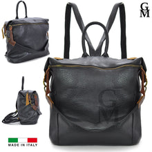 Carica l&#39;immagine nel visualizzatore di Gallery, GM Borsa zaino 2in1 trasformabile donna grande tracolla capiente comoda tasche