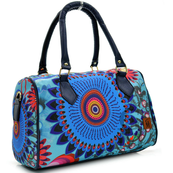 GM Bauletto nuova tracolla donna borsa borsetta fantasia colorata fiori estiva