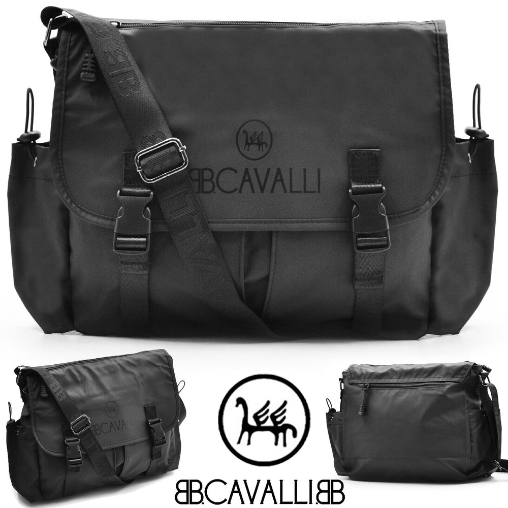 Borsa CAVALLI Uomo Donna Vintage nylon Tracolla Messanger impermeabile grande