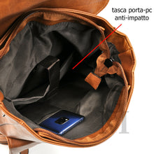 Carica l&#39;immagine nel visualizzatore di Gallery, GM italia Zaino uomo pelle grande USB viaggio porta notebook pc lavoro scuola