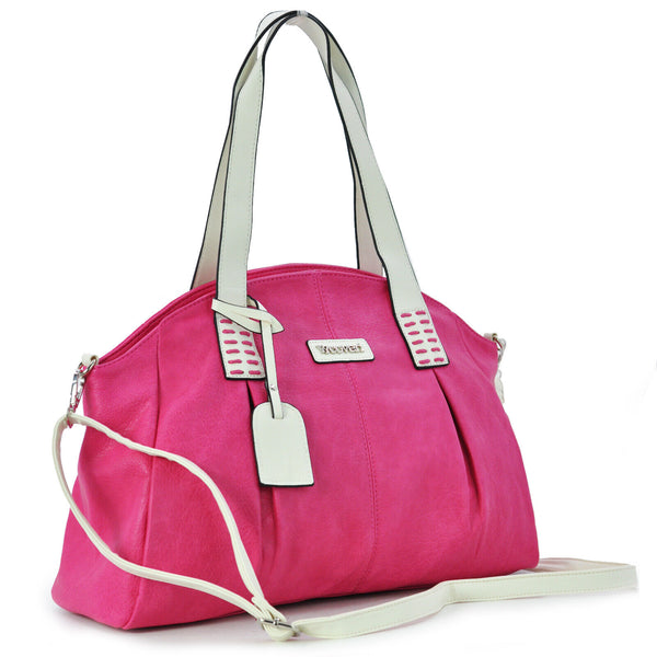 Borsa donna fucsia YYcoveri elegante tracolla grande pelle spalla shopping nuova