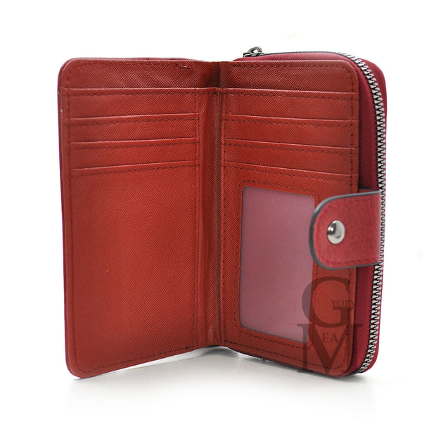 Portafoglio GM donna vintage moda pelle piccola  porta carte documenti cerniera