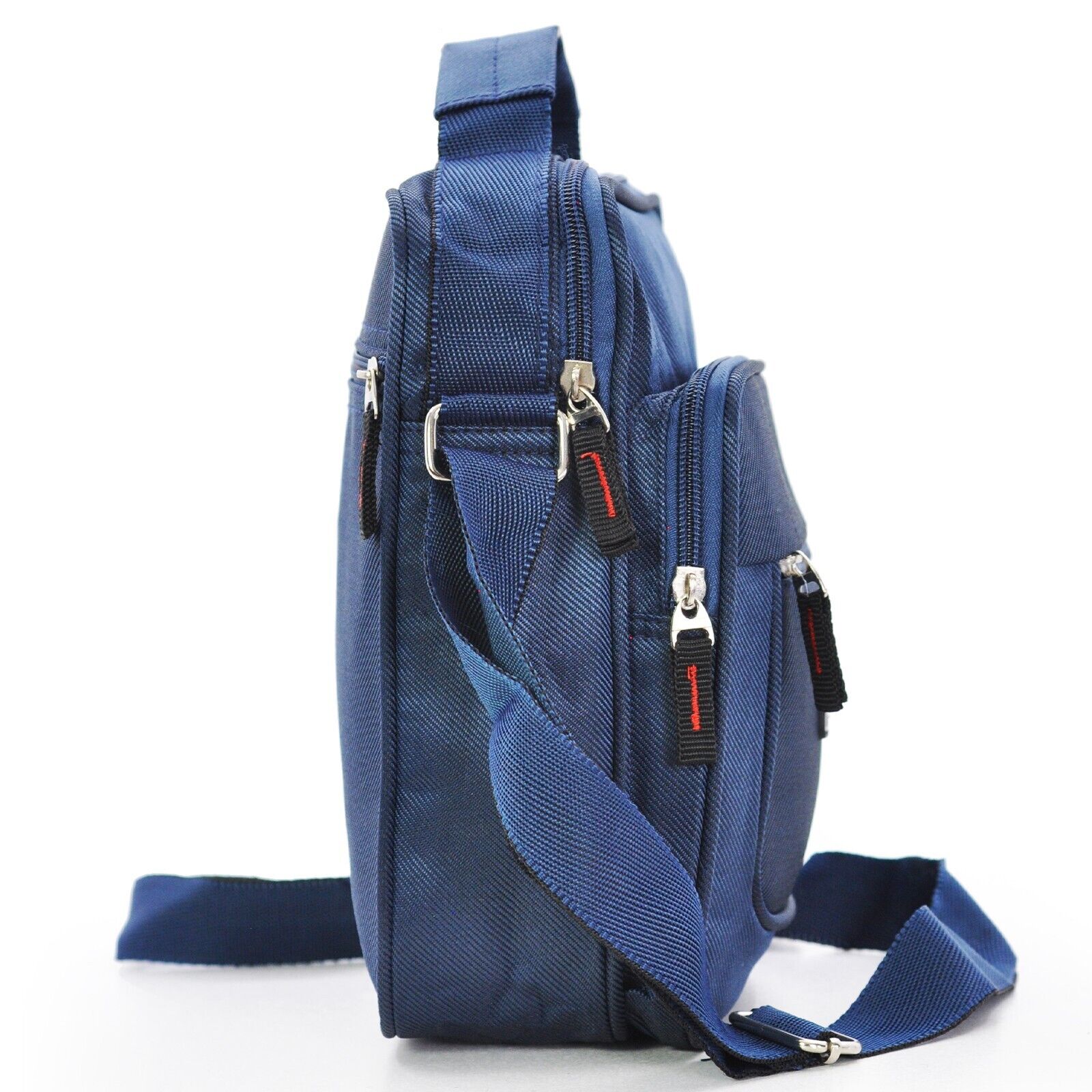 Borsa A Tracolla Uomo In Nylon, Piccola, Blu, 22x17x6 Cm, Leggera, Con Tracolla Regolabile, Per Viaggio E Uso Quotidiano