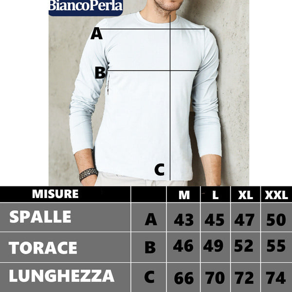 B. PERLA Set 5 Maglia Intima Uomo lana 100% LANA Manica Lunga Maglietta Termica