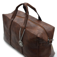 Carica l&#39;immagine nel visualizzatore di Gallery, Borsone uomo donna viaggio lavoro tracolla pelle borsa vintage dottore marrone