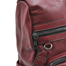 Carica l&#39;immagine nel visualizzatore di Gallery, GM moda borsa zaino 2in1 pelle venata TRASFORMABILE donna anti-furto passeggio