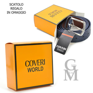 Cintura uomo originale COVERI firmata idea regalo pelle casual classica italy