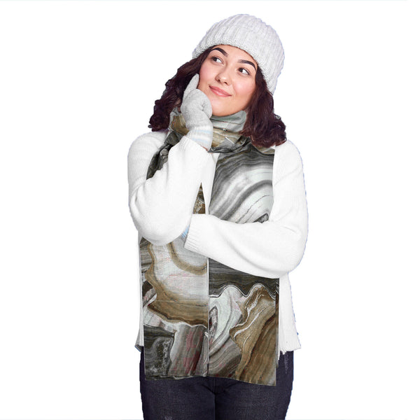 Sciarpa stola scialle donna fantasia astratta Foulard frange tipo cashmere caldo