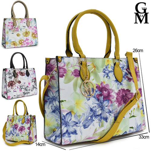 Gyoiamea borsa shopping moda estiva casual floreale fantasia fiori colorata