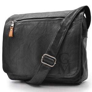 Borsa GM uomo casual pelle tracolla postina marrone moda nera grande lavoro