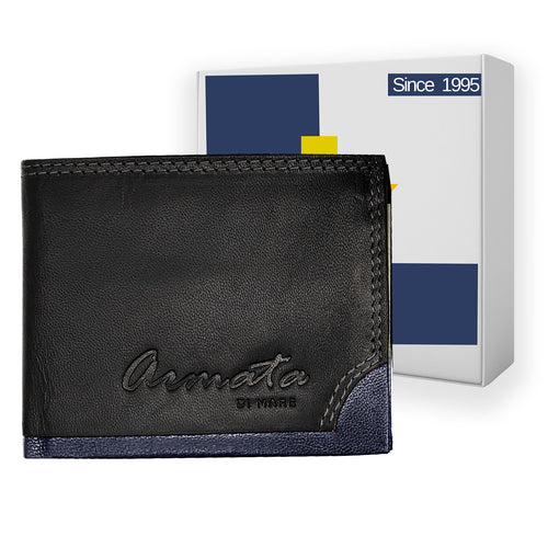 Portafoglio in pelle uomo Armata di Mare porta grande carte 8 tasche colorato