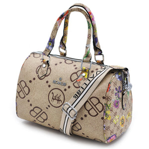 Borsa B. Cavalli bauletto fantasia fiori firmata baule spalla tracolla donna