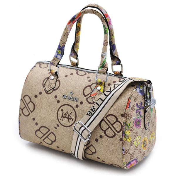 Borsa B. Cavalli bauletto fantasia fiori firmata baule spalla tracolla donna