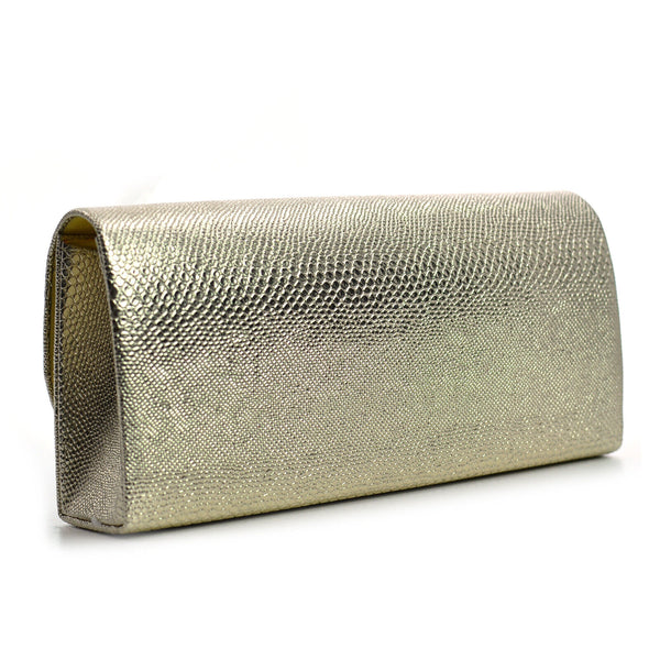 Pochette matrimonio eventi elegante rigida pelle serpente coccodrillo squamata