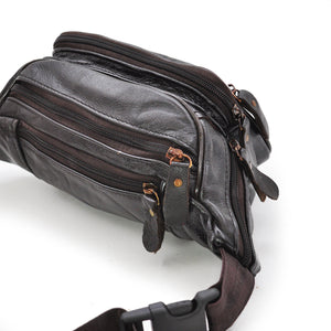 Marsupio nuovo in Vera Pelle Ultra Resistente 8 Tasche con Zip Comodo viaggio