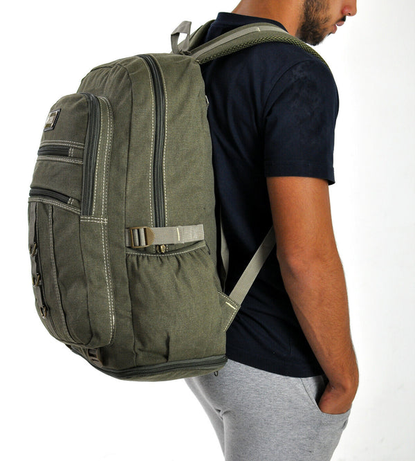 ZAINO MILITARE GRANDE 40L 60L TELA TESSUTO MULTITASCHE CAMPEGGIO VIAGGI TREKKING