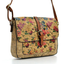 Carica l&#39;immagine nel visualizzatore di Gallery, Gyoiamea borsa borsetta piccola sughero fantasia postina tracolla vintage fiori