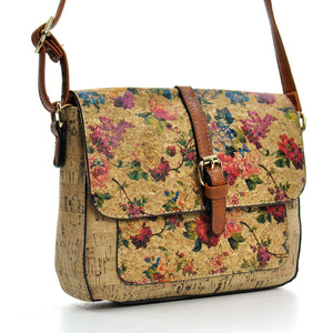 Gyoiamea borsa borsetta piccola sughero fantasia postina tracolla vintage fiori