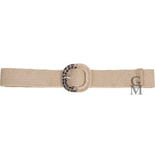 Carica l&#39;immagine nel visualizzatore di Gallery, Cintura cinta donna tipo paglia artigianale cinturone made in italy stringivita