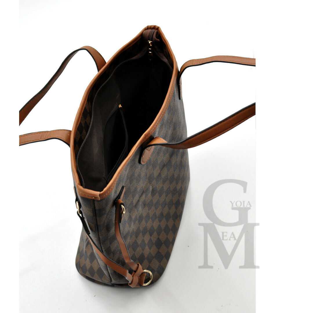 Borsa Tote Donna Shengxi In Pelle - Borsa Grande Con Cerniera E Portachiavi, Per Lavoro E Shopping - Foto 7