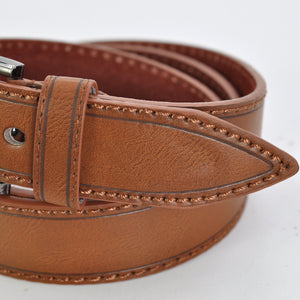 Cintura Cinta Uomo 3,8cm foderata Pelle Casual vintage Accorciabile marrone nera
