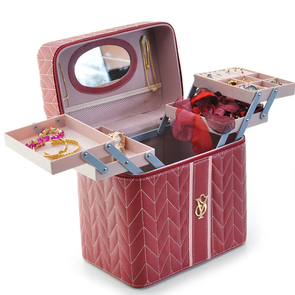Portagioie scatola da viaggio porta gioielli cofanetto trousse trucchi creme set