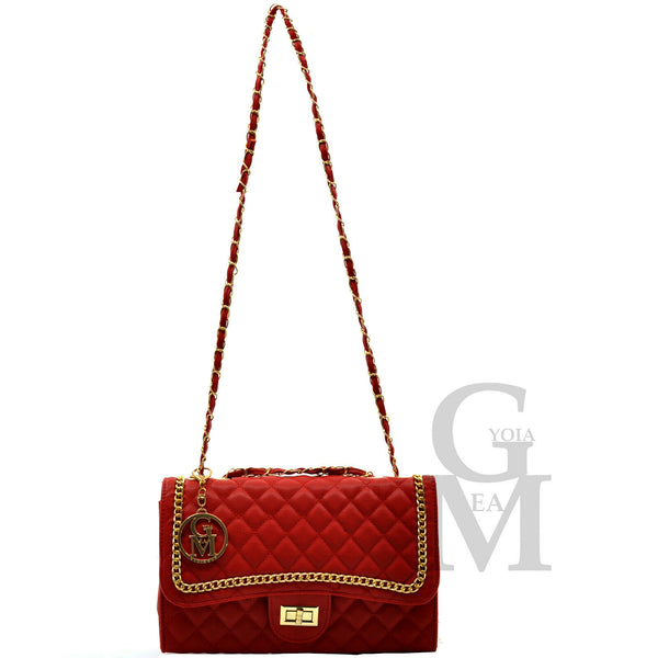 GM Borsa borsetta bordo catena piccola donna tracolla trapuntata fashion milano