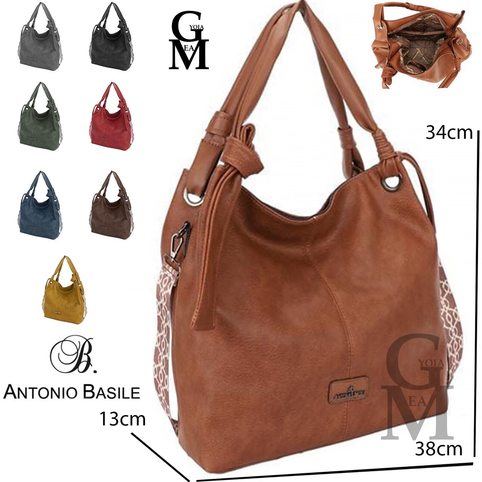 Borsa originale A. basile hobo sacco mono spalla manico tracolla capiente comoda