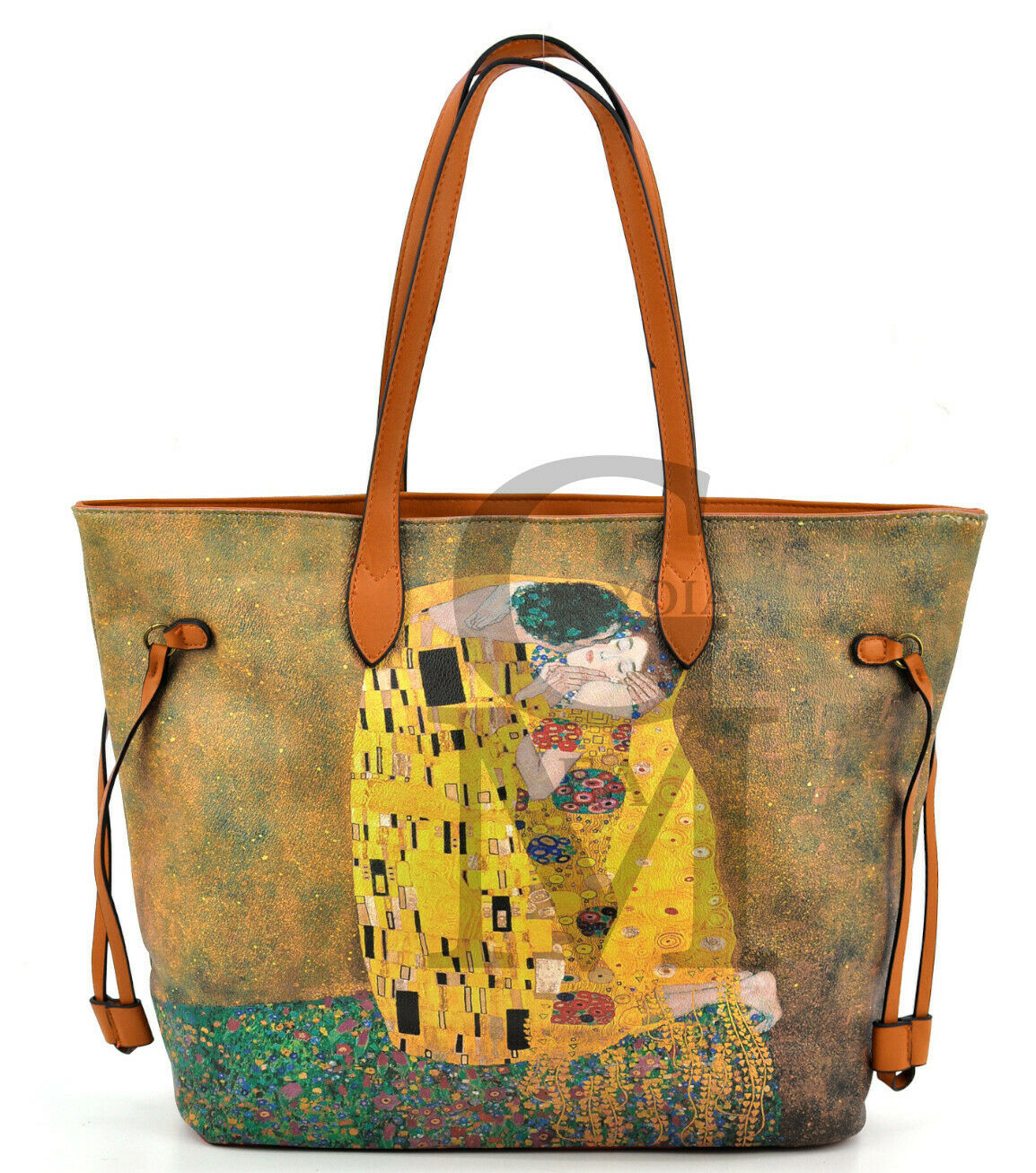 Gyoiamea borsa fantasia dipinto quadro bacio klimt donna pelle shopping spalla