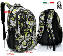 Carica l&#39;immagine nel visualizzatore di Gallery, Zaino unisex scuola fantasia verde street nuovo tasche superiori pc università