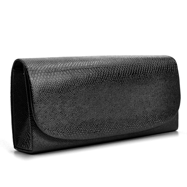 Pochette matrimonio eventi elegante rigida pelle serpente coccodrillo squamata