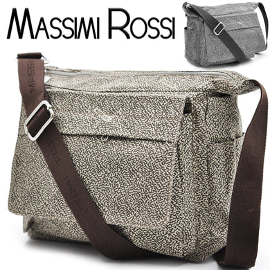 Borsa Donna MASSIMI ROSSI tessuto Tracolla Capiente Multi Tasche giornaliera