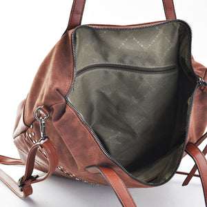GM Borsa sacco SHOPPING SHOPPER moda firmata originale donna pelle borchie nuova