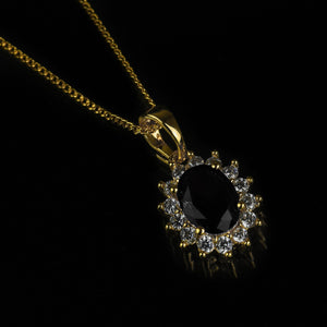 Collana donna punto luce lusso goccia oro strass zircone cristallo elegante