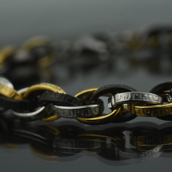 bracciale la notte ice gyoiamea linea lusso gioiello acciaio inox uomo scatola