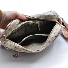 Carica l&#39;immagine nel visualizzatore di Gallery, BRICIOLE Borsa 3 zip tasche borsetta donna tracolla fantasia scritte piccola new