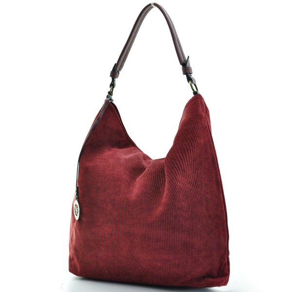 Gyoiamea borsa donna sacco hobo pelle grande zip spalla mono manico scamosciata