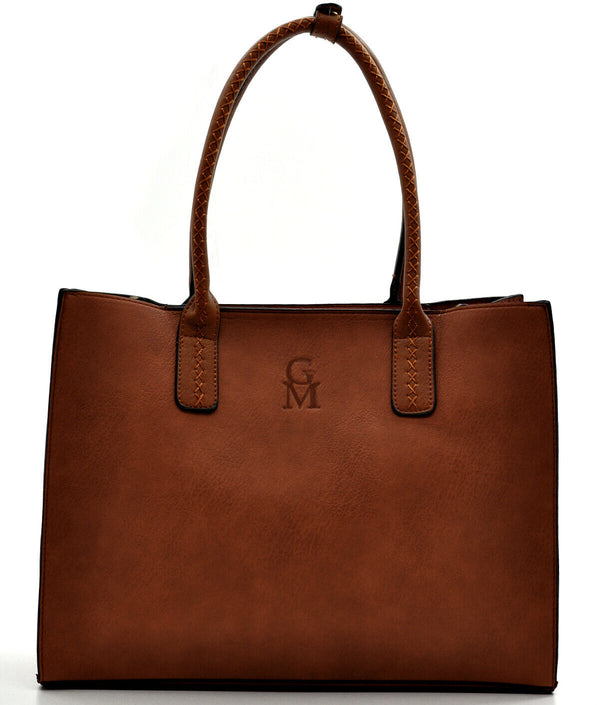 GM MILANO borsa signorile donna zip shopping grande spalla tracolla shopper