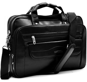 Borsa GM uomo vintage pelle cuoio lavoro tracolla messanger a4 pc PORTADOCUMENTI