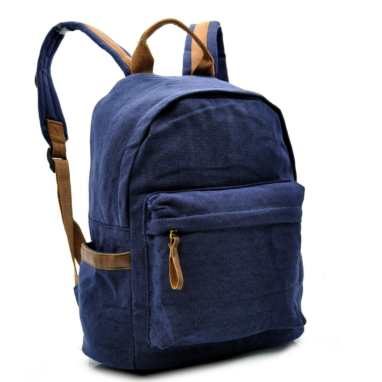 Zaino uomo donna canvas tela pelle grande lavoro scuola porta pc viagg