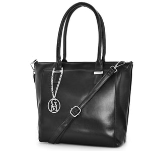 Borsa GM donna nera shopping tracolla spalla grande pelle capiente nera nuova