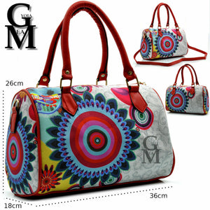 GM Bauletto nuova tracolla donna borsa borsetta fantasia colorata fiori estiva