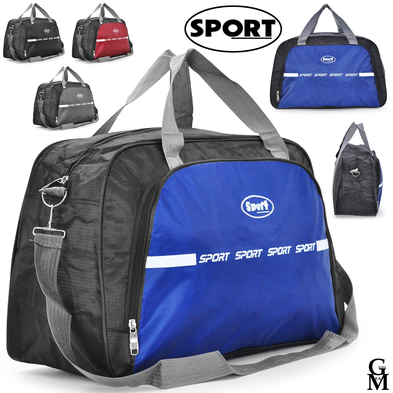 Sports Borsone Borsa GRANDE nero Impermeabile Allenamento Sport Palestra Tennis