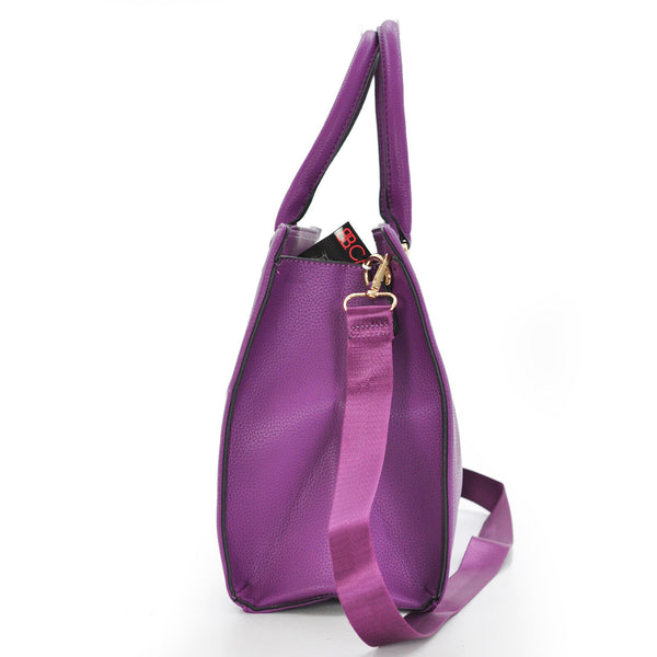 Borsa firmata Cavalli nuova spalla bauletto rigida tracolla elegante viola nuova