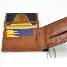 Carica l&#39;immagine nel visualizzatore di Gallery, Portafoglio in pelle uomo yyCOVERI porta carte ribaltina banconote portamonete
