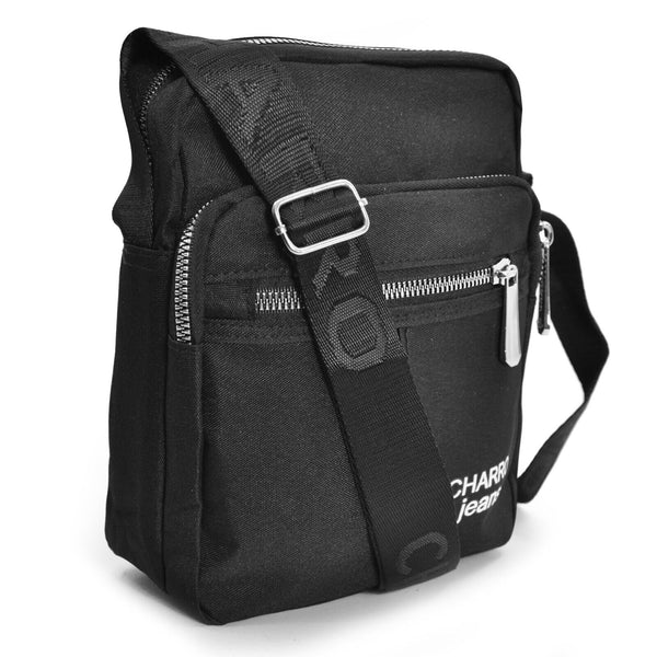 Borsello uomo firmato CHARRO nero tasche tessuto borsellino nuovo nylon sportivo