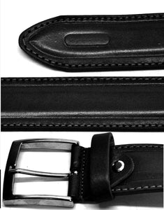Pack 3in1 Borsello GM MODA uomo nero + portafoglio + cintura vera pelle italy 02
