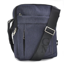 Carica l&#39;immagine nel visualizzatore di Gallery, OR&amp;MI Borsello uomo 5 zip casual sportivo cerniere tasche passeggio blu nero